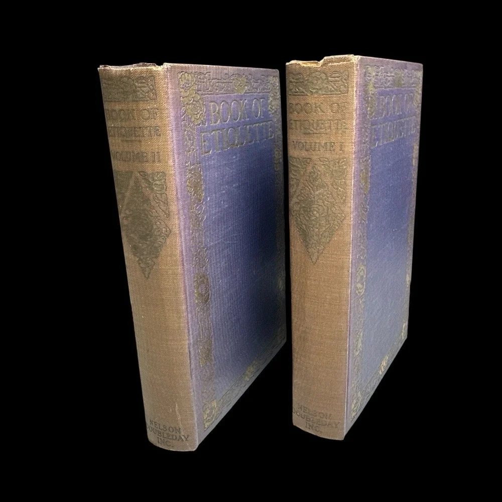 Book of Etiquette Volume 1 & 2 by Lillian Eichler 1922 HC - Antiquarian Book Set